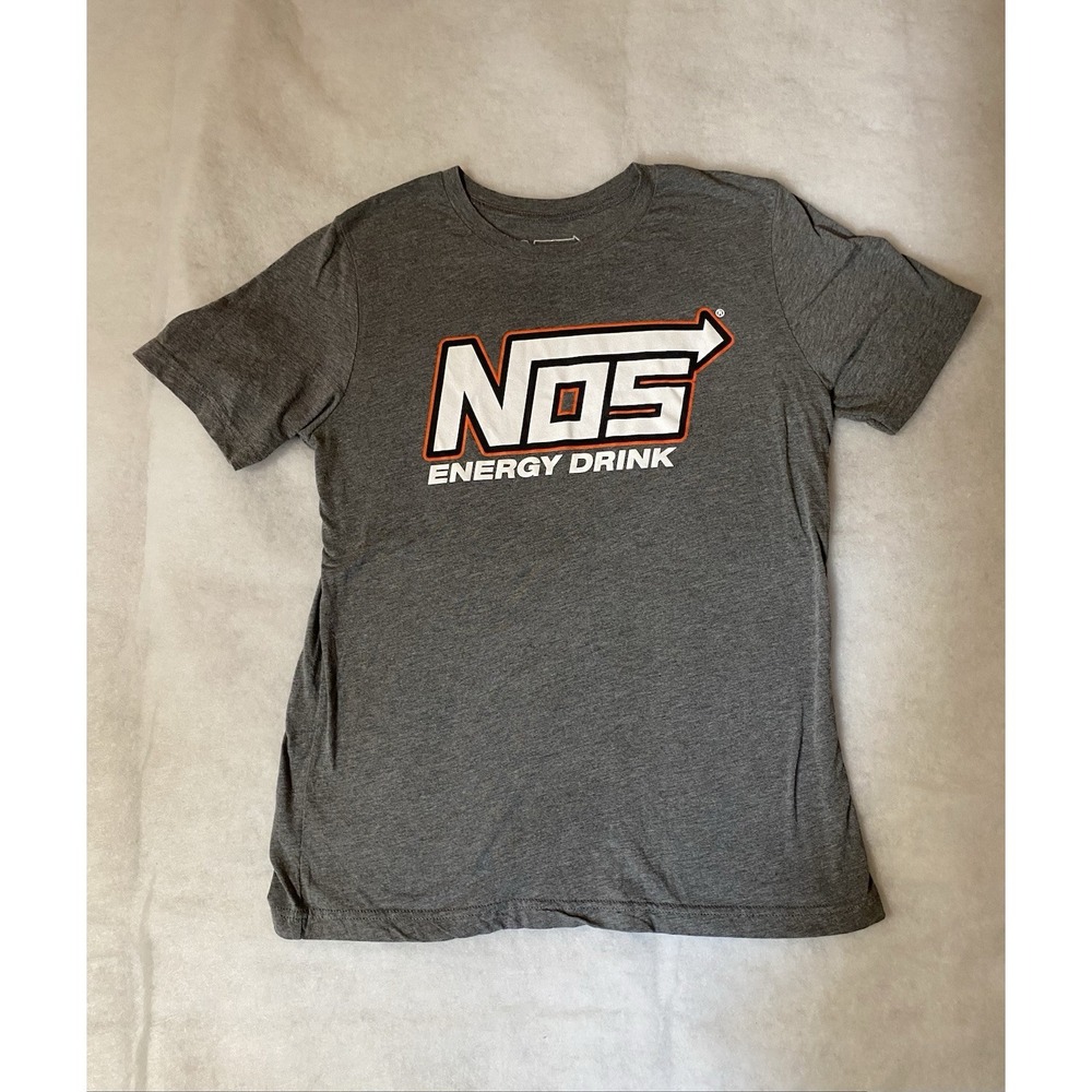 Nos Energy Drink Mens Official Large Shirt Gray